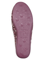 Klassische Damen-Hausschuhe, mit Gummizug BORDEAUX