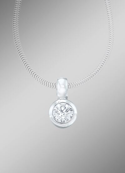 Anh&auml;nger aus Wei&szlig;gold mit Brillant 