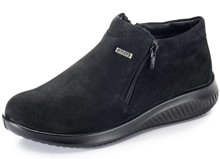 Atmungsaktive Damen-Boots, Winterschuhe, Weite K, mit Reißverschluss SCHWARZ