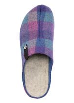 Laurina Pantoffel aus kariertem Textilmaterial 