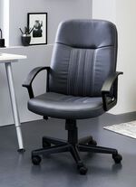 Chefsessel mit hochwertigem Kunstlederbezug ANTHRAZIT-GRAU
