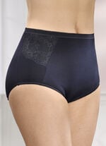 Dreierpack Slips mit elastischen Spitzenbes&auml;tzen 