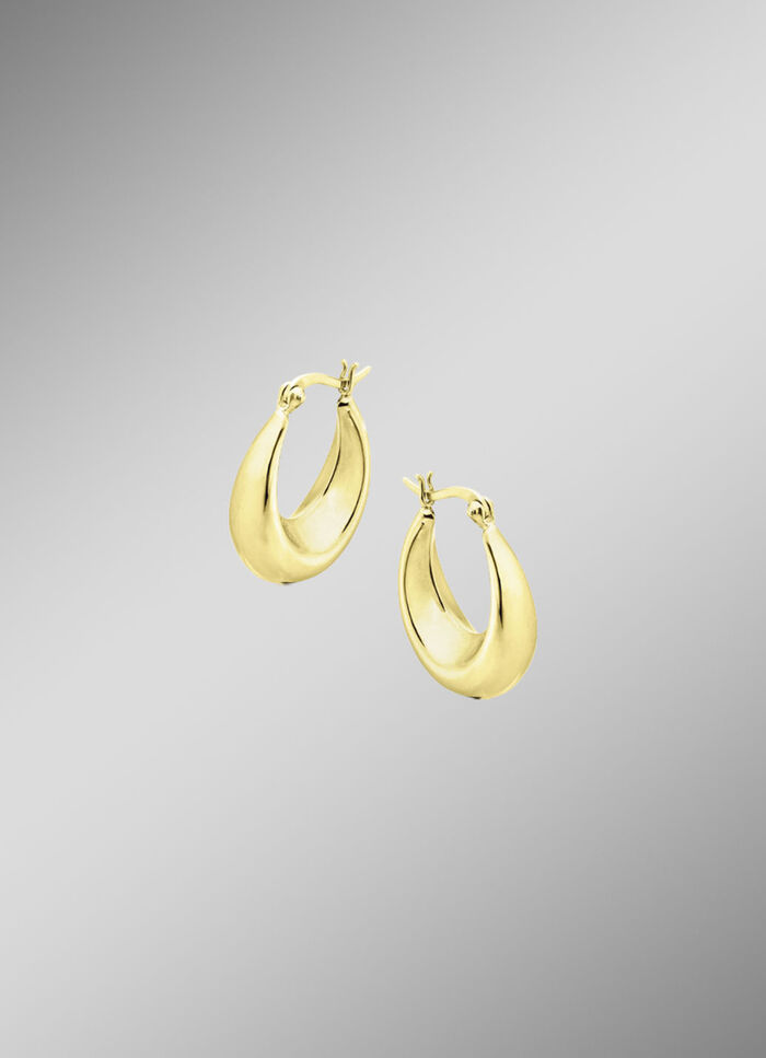 Glänzende Creolen in Silber 925/- fein 