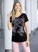 Shirt mit leicht abgerundetem Saumabschluss 