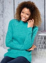 Pullover in kuscheliger Qualit&auml;t JADEGR&Uuml;N MELIERT