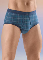 Viererpack Slips mit Karodessin 