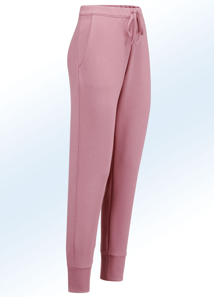 Jerseyhose im stadttauglichen Joggpant-Style DUNKELROSÉ