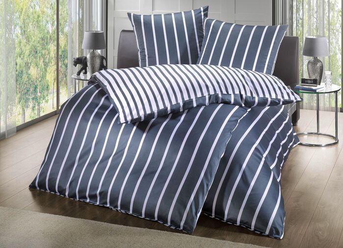 Angenehm weiche Bettw&auml;sche-Garnitur von Janine ANTHRAZIT