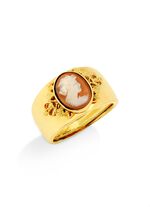 Interessanter Damenring mit Kamee 