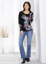 Shirt mit Tüll-Abschluss am Ausschnitt 