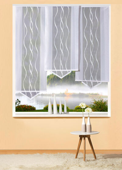 Schiebegardine mit dezentem Wellen-Dessin 