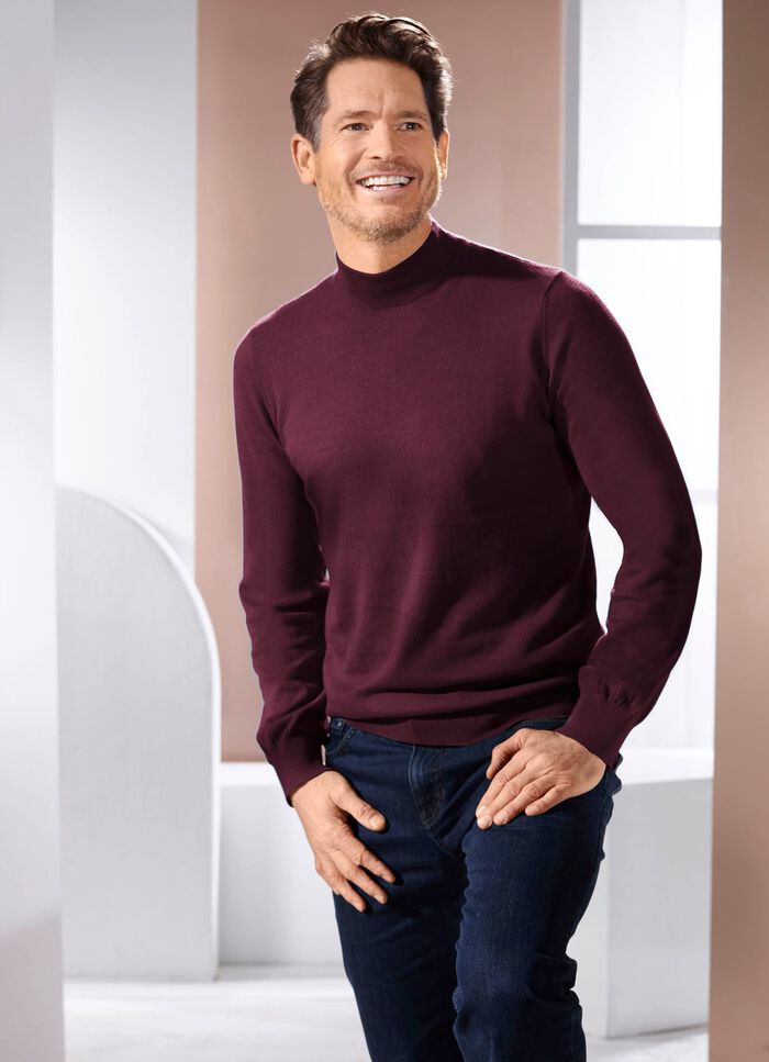 Pullover mit Stehkragen in 4 Farben 