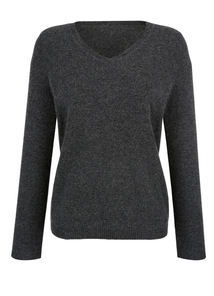 Pullover mit Kaschmir  ANTHRAZIT