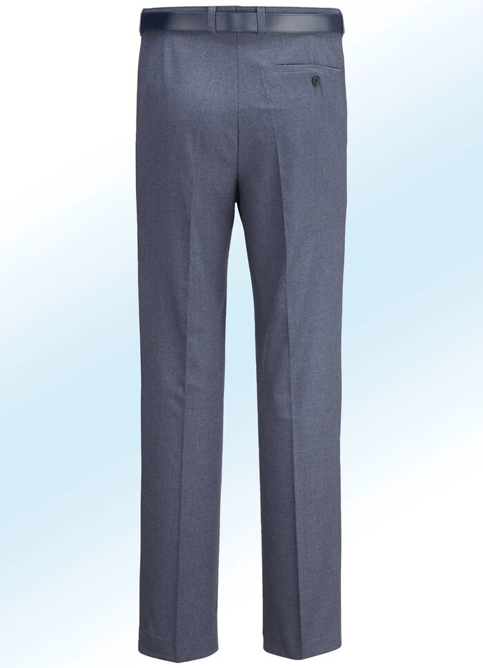 Melierte Hose in 4 Farben mit Bundfalten 