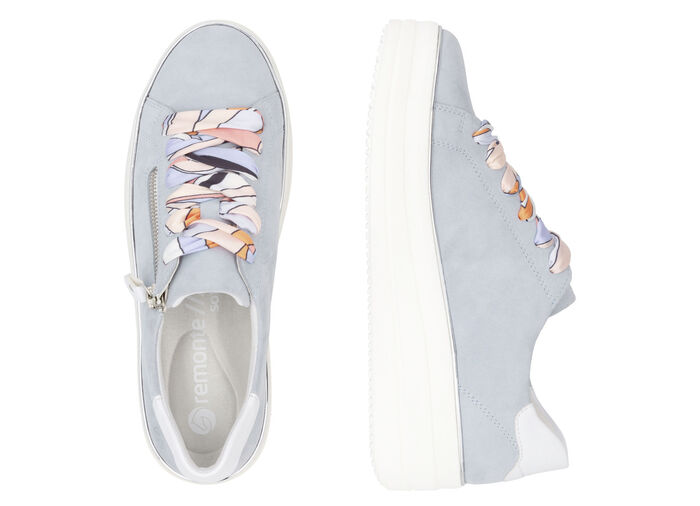 Remonte Sneaker mit bunter Schnürung BLEU-WEISS