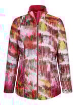 Steppjacke im mehrfarbigen Grafikdruck 