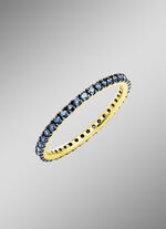 Edler Memoire-Ring mit blauen Brillanten 