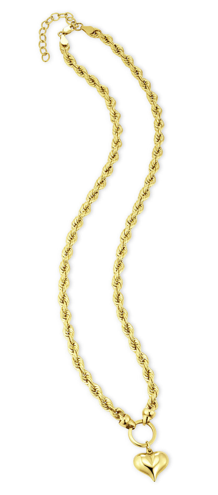 Kordelkette mit Herz-Anhänger 