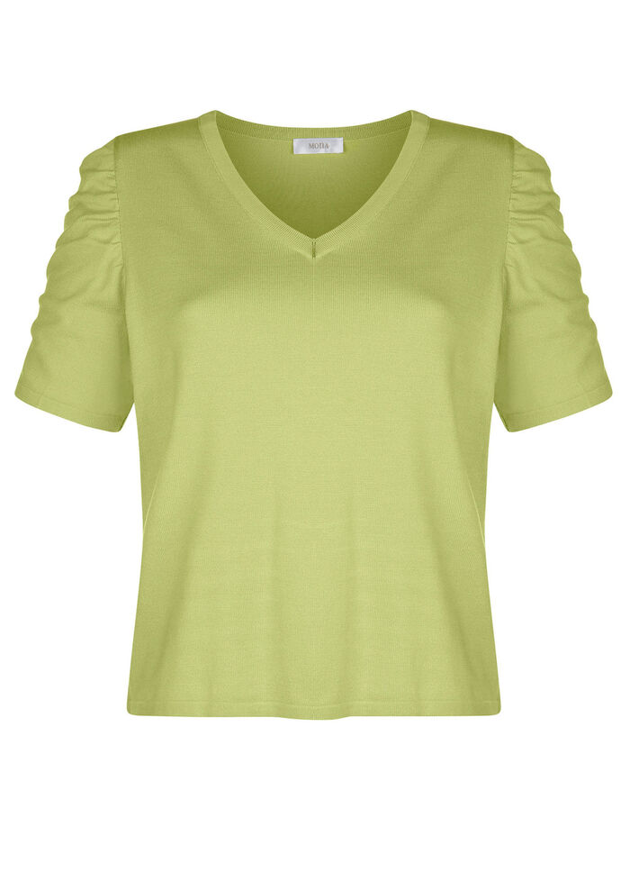 Pullover mit Raffung an den Ärmeln 