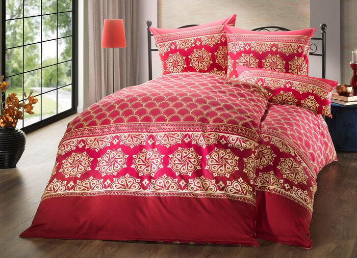 Renforc&eacute; Bettw&auml;sche-Garnitur mit Rei&szlig;verschluss RUBIN