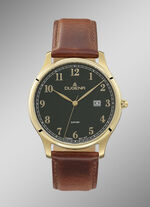 Dugena-Quartz-Herrenuhr mit Edelstahlgehäuse 