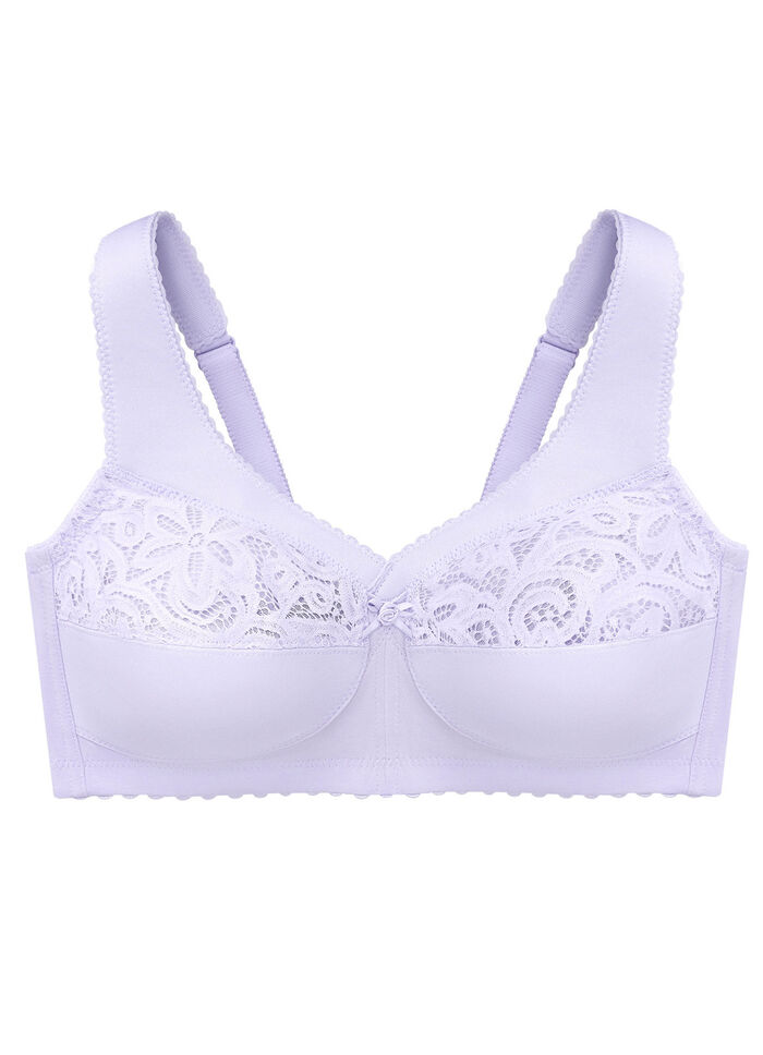  Glamorise St&uuml;tz-BH mit Stickereispitze FLIEDER
