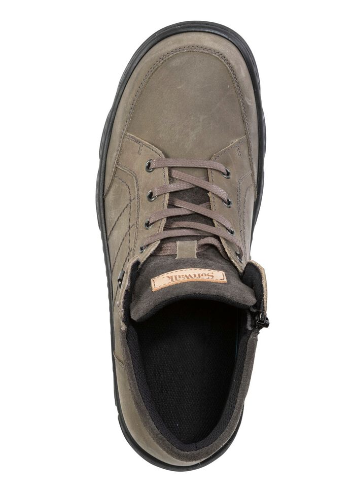 Schn&uuml;r-Boot aus Nubuk- und Veloursleder 