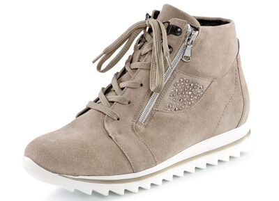 Waldläufer Schnür-Bootie mit seitlichen Glitzersteinchen 