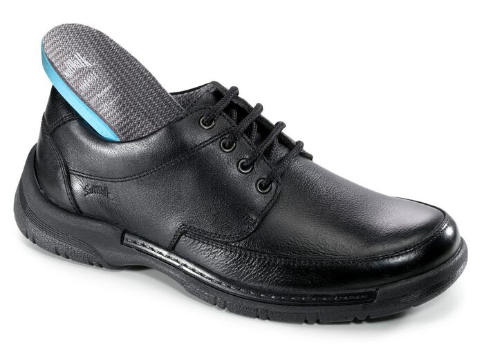 Wetterfester Schn&uuml;rschuh mit Wechselfu&szlig;bett SCHWARZ