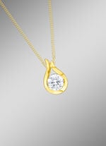 Massiver Anhänger mit Zirkonia 