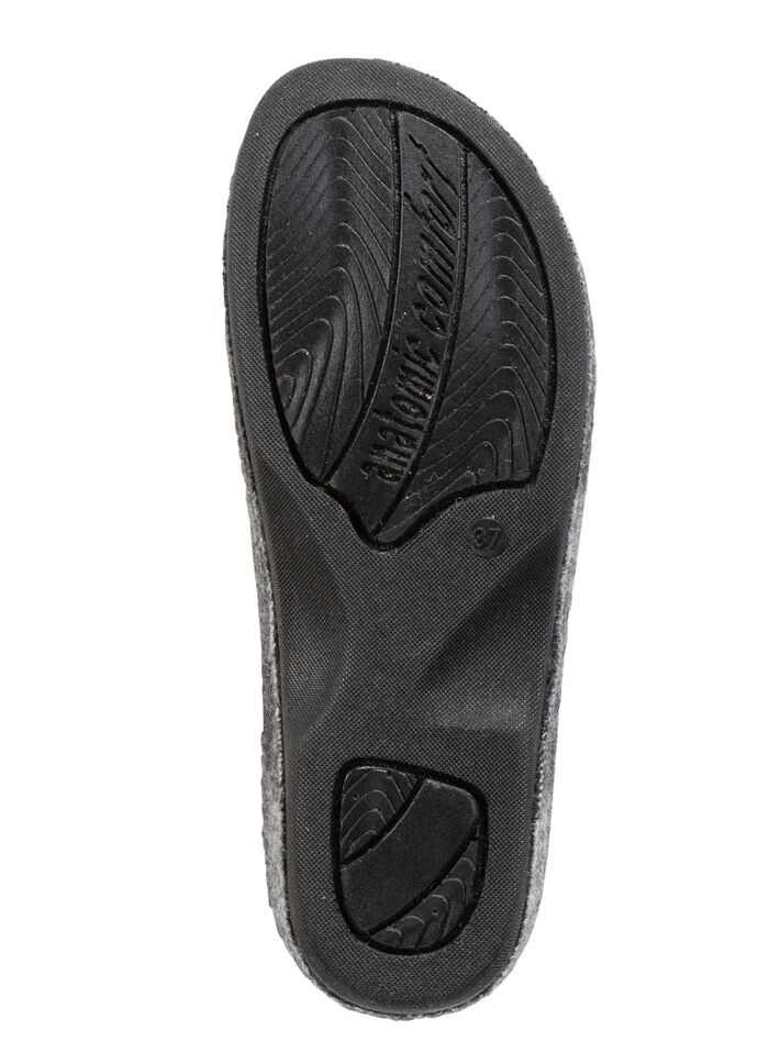 Laurina Pantoffel aus kariertem Textilmaterial 