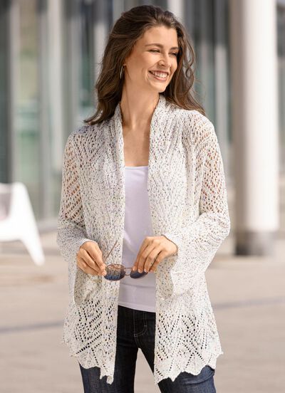Strickjacke aus Paillettengarn 