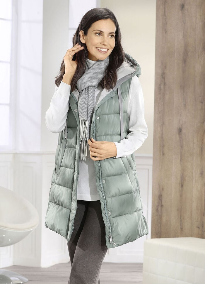 Weste mit fester Kapuze 