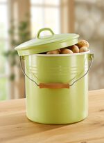 Traditionelle Kr&uuml;ger-Emaille-Serie Juist aus Stahl-Emaille GR&Uuml;N