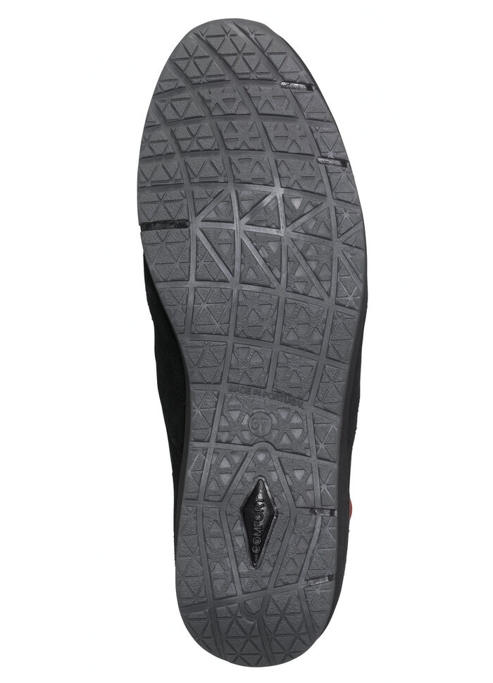 Schnür-Bootie mit praktischem Seiteneißverschluss SCHWARZ-ROT