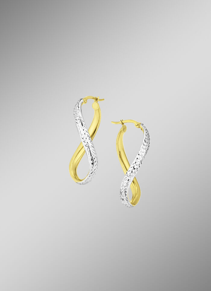 Diamantierte Creolen mit Clipverschluss 