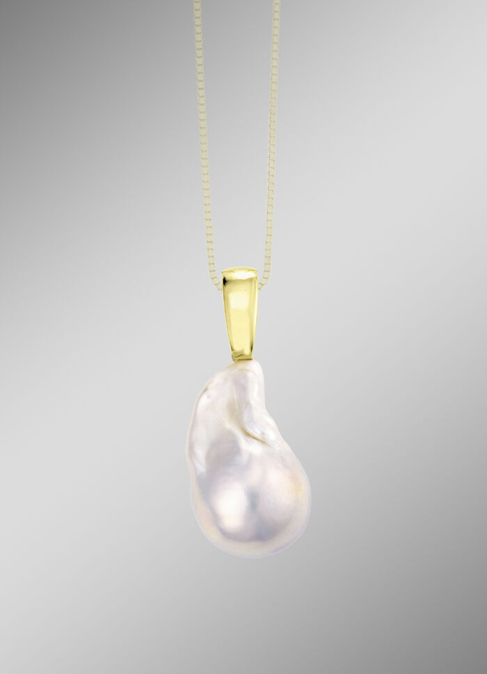 Einzigartiger Anhänger mit Süßwasser-Zuchtperle 