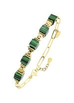 Eleganz trifft auf Moderne – Garnitur mit synth. Malachit 