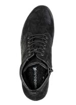 Waldl&auml;ufer, bequeme Damen-Stiefeletten, Winterschuhe, Weite H, mit herausnehmbarem Fu&szlig;bett SCHWARZ