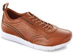 Gemini Schn&uuml;rschuh aus krokogepr&auml;gtem Leder BRAUN
