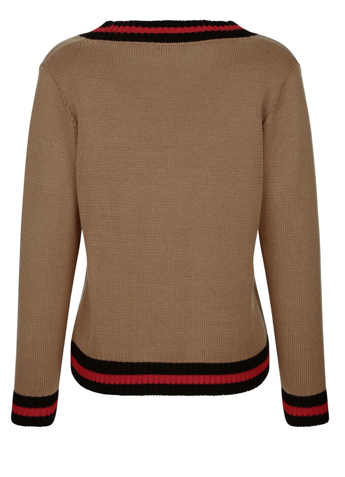 Pullover mit Kontrastringeln 