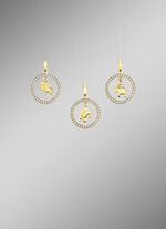 Sternzeichen-Anh&auml;nger aus Gold mit Zirkonia 