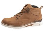 Waldl&auml;ufer Schn&uuml;r-Stiefelette aus hochwertigem Nubukleder CAMEL