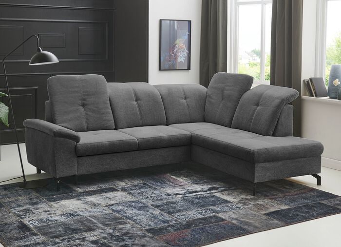 Moderne Polsterecke mit Bettfunktion und Bettkasten 