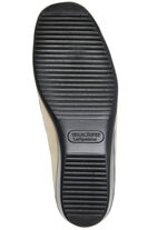 Waldläufer, bequeme Damen-Slipper, Weite H, mit herausnehmbarem Fußbett BEIGE-COGNAC