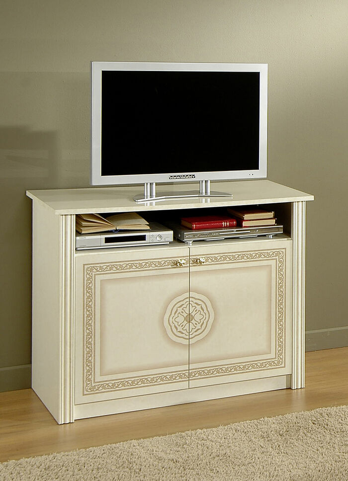 Stilvolle TV-Kommode mit hochglanzlackierter Oberfl&auml;che 