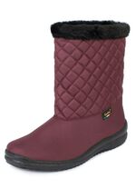 Winterstiefel mit Kunstpelzkragen BORDEAUX