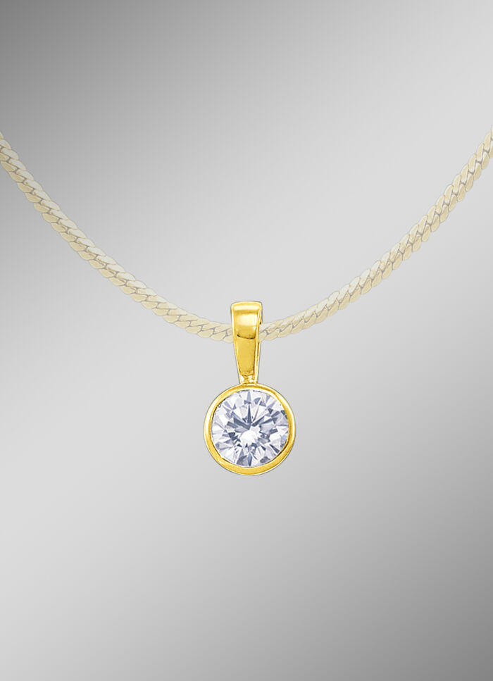 Massiver Anhänger mit Brillant 