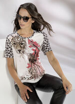 Shirtbluse mit Inkjet-Druck 