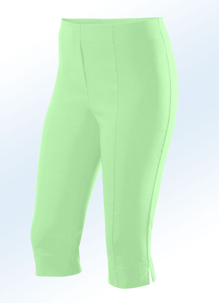 Bermudas mit angeschnittenem Bund HELLGR&Uuml;N